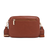 Női válltáska két rekesszel – téglabarna