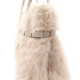 Nagy női táska plüssből – bézs