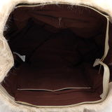 Nagy női táska plüssből – bézs