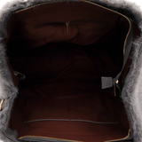 Nagy női táska plüssből – szürke