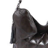 Női steppelt táska típusú táska függő pénztárcával – szürke