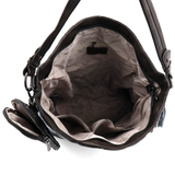 Női steppelt táska típusú táska függő pénztárcával – szürke