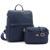 SZETT – Hátizsák + kis női táska – sötétkék
