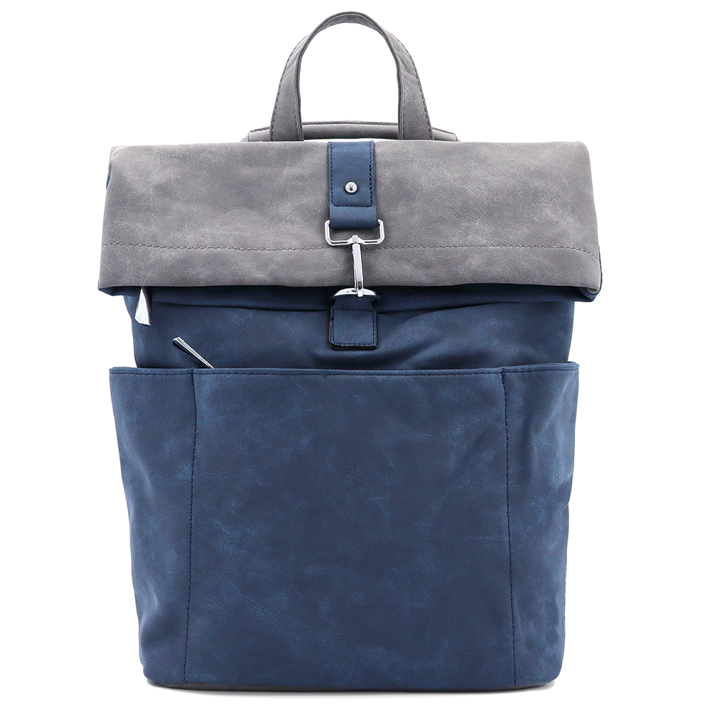 2 az 1-ben – Női hátizsák és táska sok zsebbel – sötétkék