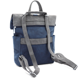 2 az 1-ben – Női hátizsák és táska sok zsebbel – sötétkék