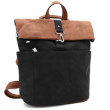 2 az 1-ben – Női hátizsák és táska sok zsebbel – fekete