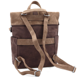 2 az 1-ben – Női hátizsák és táska sok zsebbel – barna