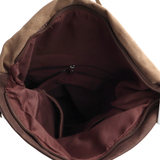 2 az 1-ben – Női hátizsák és táska sok zsebbel – barna