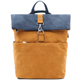 2 az 1-ben – Női hátizsák és táska sok zsebbel – mustársárga