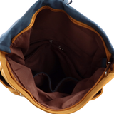 2 az 1-ben – Női hátizsák és táska sok zsebbel – mustársárga