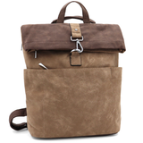 2 az 1-ben – Női hátizsák és táska sok zsebbel – világosbarna