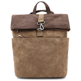 2 az 1-ben – Női hátizsák és táska sok zsebbel – világosbarna