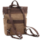 2 az 1-ben – Női hátizsák és táska sok zsebbel – világosbarna