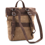 2 az 1-ben – Női hátizsák és táska sok zsebbel – világosbarna