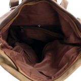 2 az 1-ben – Női hátizsák és táska sok zsebbel – világosbarna