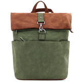 2 az 1-ben – Női hátizsák és táska sok zsebbel – zöld