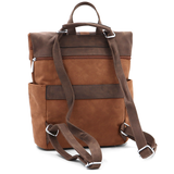 2 az 1-ben – Női hátizsák és táska sok zsebbel – téglabarna