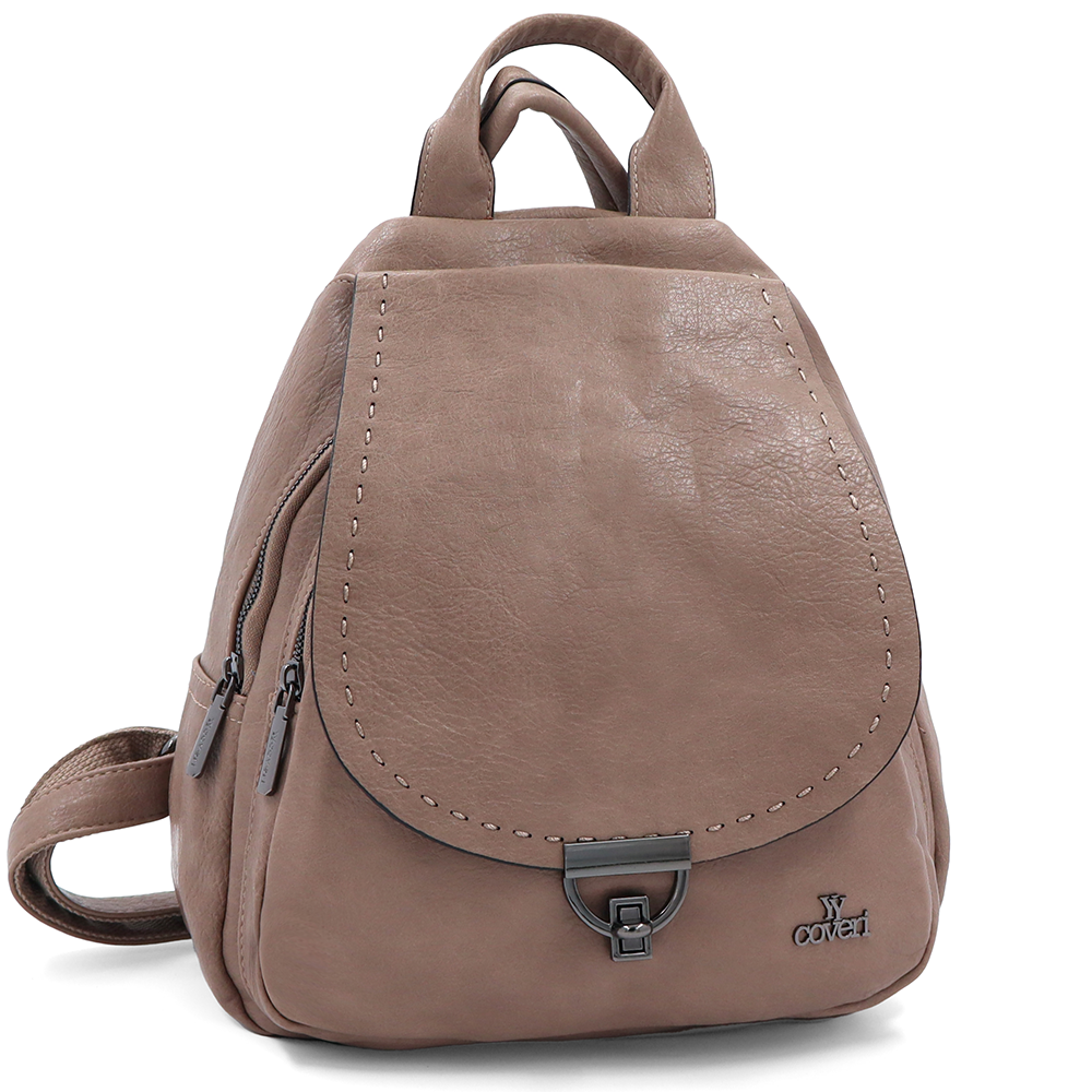 2 az 1-ben – Női hátizsák és táska – világosbarna