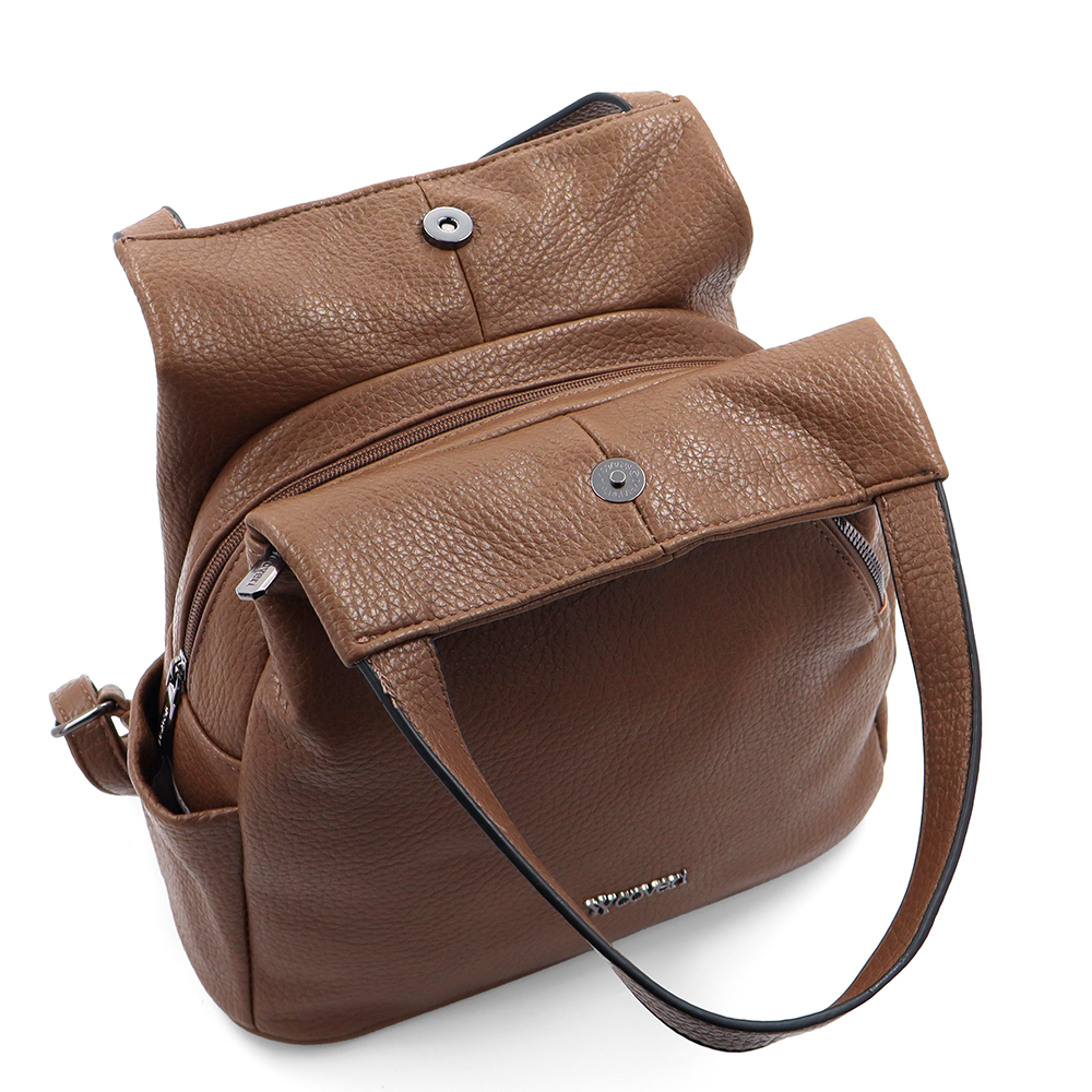 2 az 1-ben – Női hátizsák és táska – világosbarna