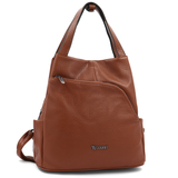 2 az 1-ben – Női hátizsák és táska – téglabarna