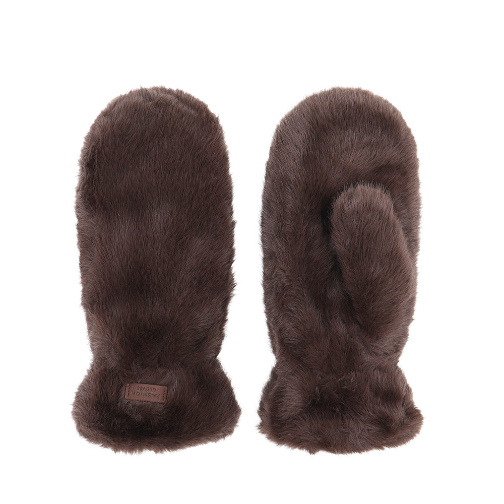 Pihe-puha téli egyujjas kesztyű – sötétbarna