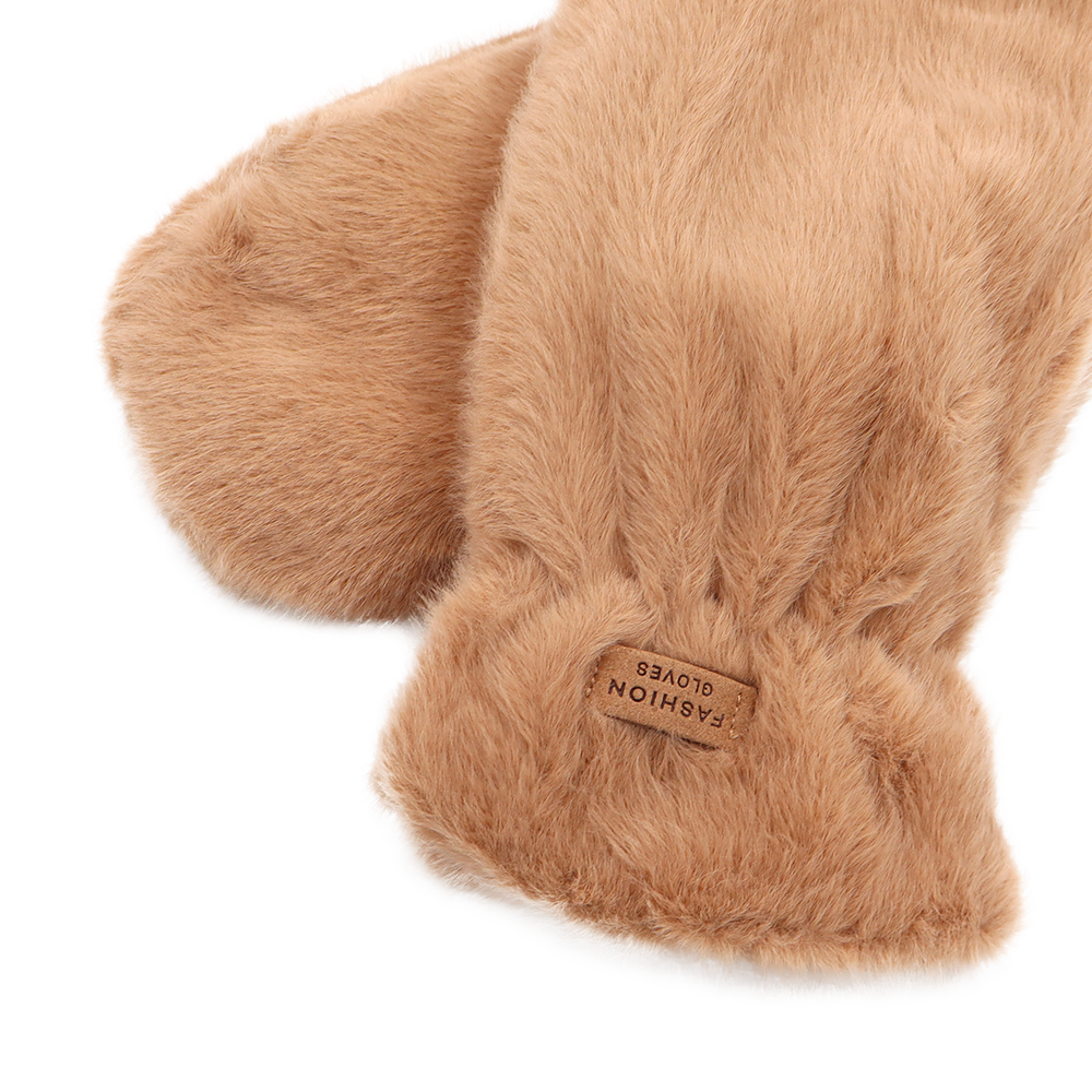 Pihe-puha téli egyujjas kesztyű – téglabarna