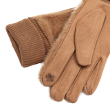 Puha női kesztyű – világosbarna