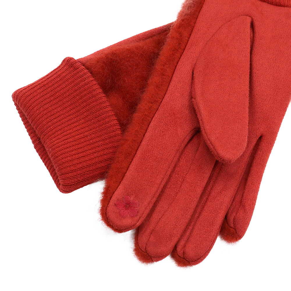 Puha női kesztyű – piros