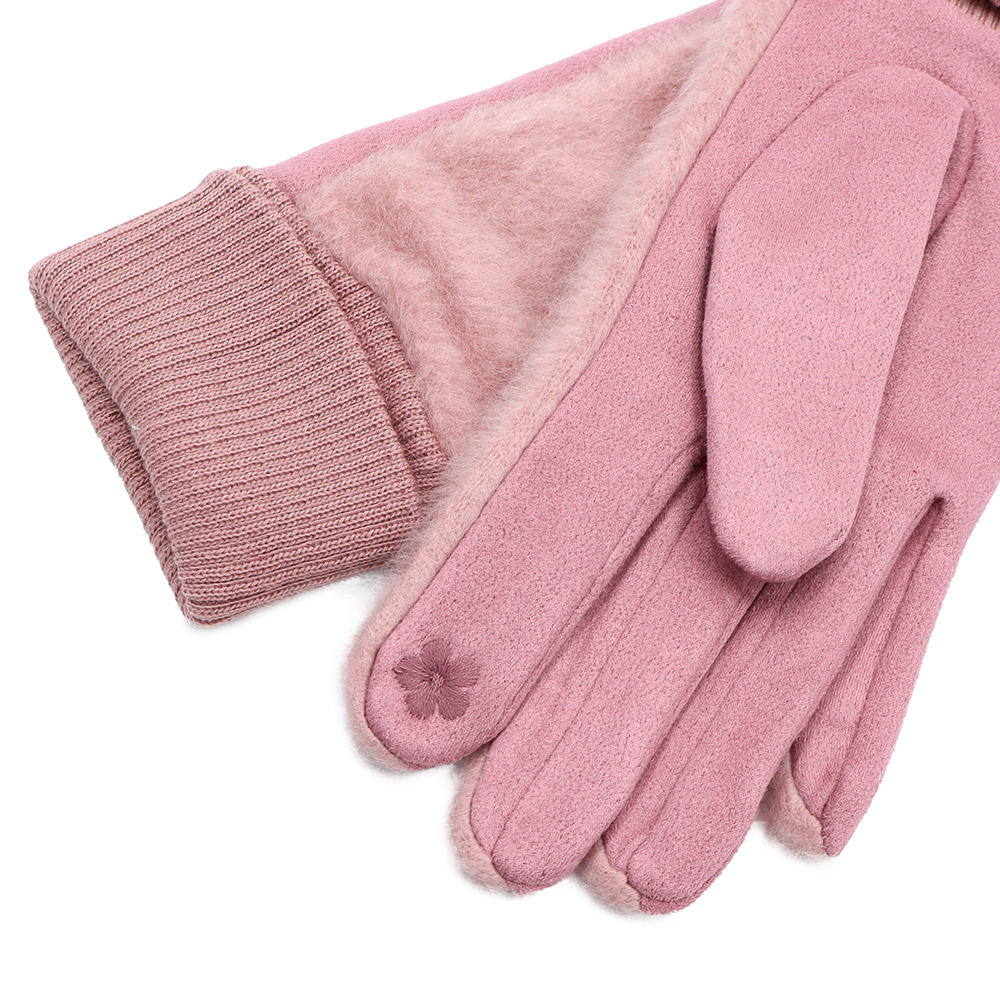 Puha női kesztyű – rózsaszín