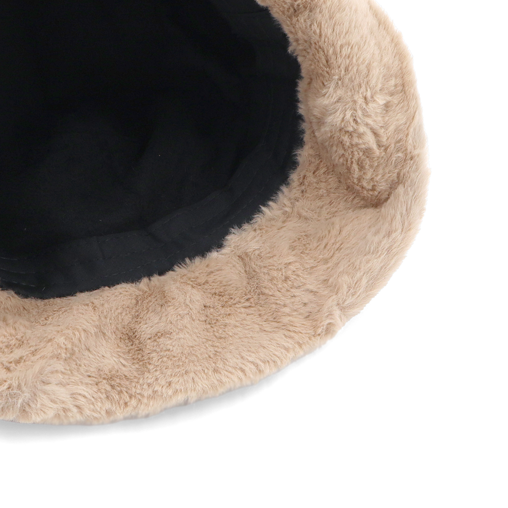 Női téli cloche sapka műszőrmével – vörösnarancs