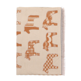 Kétoldalas sál ló mintával – szürke/téglabarna