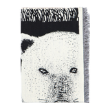 Kétoldalas sál állatmintával – barna/fekete