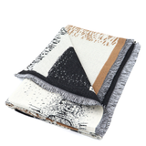 Kétoldalas sál állatmintával – barna/fekete