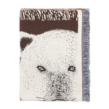 Kétoldalas sál állatmintával – barna