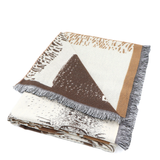 Kétoldalas sál állatmintával – barna