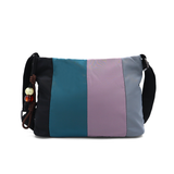 Színes vászontáska vállra – fekete/kék