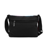 Színes vászontáska vállra – fekete/kék