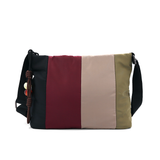 Színes vászontáska vállra – fekete/bordó
