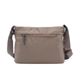 Színes vászontáska vállra – világosbarna