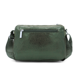 Vállra akasztható női táska metál hatással – zöld