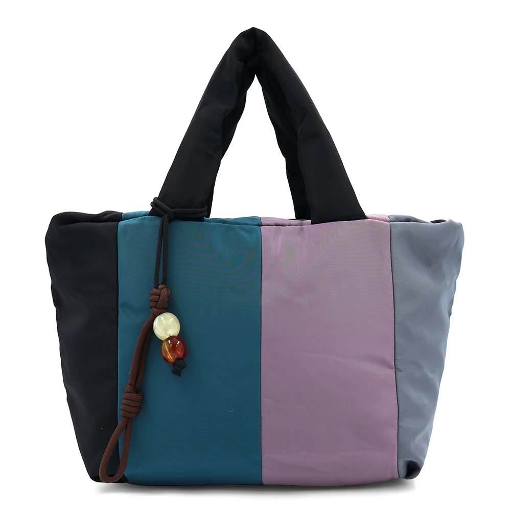 Színes női vászontáska – fekete/kék