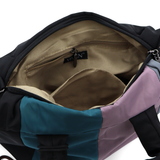 Színes női vászontáska – fekete/kék