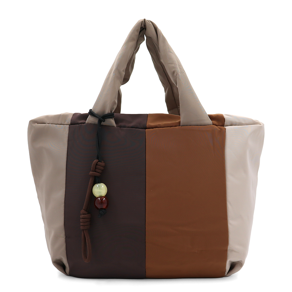 Színes női vászontáska – világosbarna