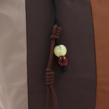 Színes női vászontáska – világosbarna