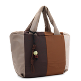 Színes női vászontáska – világosbarna