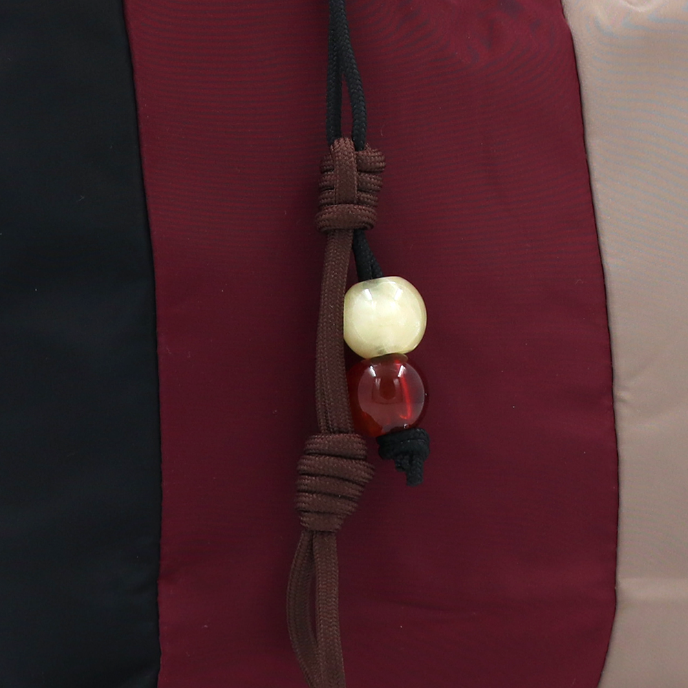 Színes női vászontáska – fekete/bordó