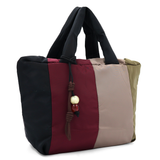 Színes női vászontáska – fekete/bordó