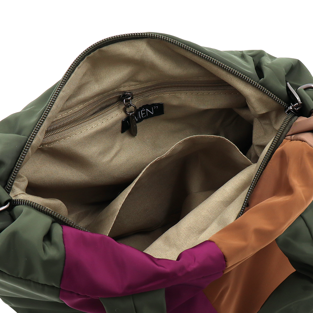 Színes női vászontáska – zöld