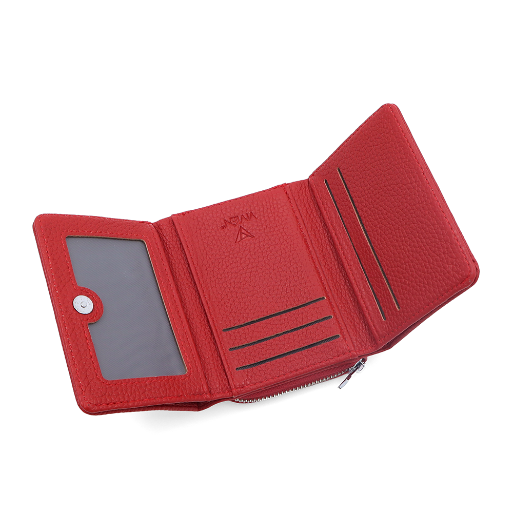 Kompakt női pénztárca – piros