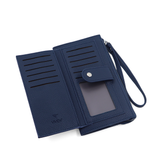 Női pénztárca csuklópánttal – sötétkék